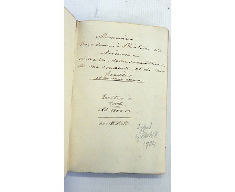 Journals: "MB Nee-Waller, Tour to Harrogate and London 1789 (Mary Beaufort) it begins "Sunday 6th September Mr Beaufort, Fann