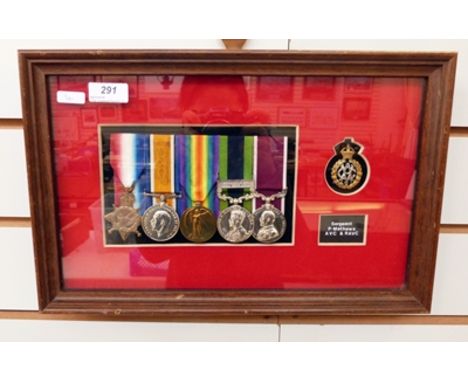 WWi 1914-15 Star trio, Indian General Service medal with Afghanistan N.W.F. bar, and army long service and good conduct medal