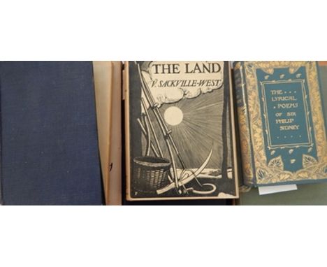 Sackville-West, V "The Land", dj designed by George Plank, brown cloth, pastedown title to backstrip Various other poets incl
