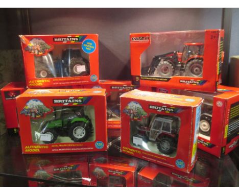 Britains; Massey Ferguson 6613 Tractor, boxed, 9502 MF362, boxed, 9496 Deutz DX 4.57, boxed, Ford 7000 Tractor, boxed, Case 1