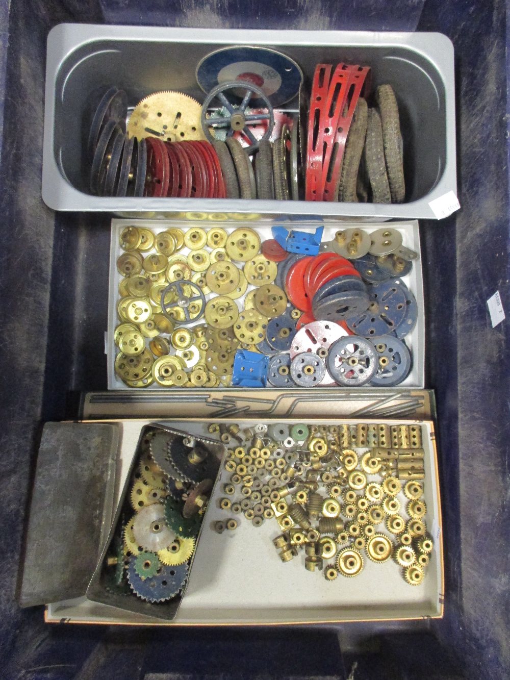 Meccano Collection mainly prewar gears, brass pulleys, wheels, rods