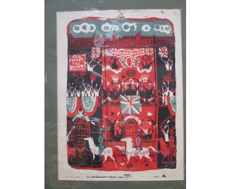 Alistair Grant (British, 1925 - 1970) 'The Coronation', lithograph, 49 x 36cm  