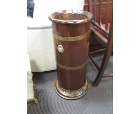 An Edwardian mahogany stick stand, 66cm high  