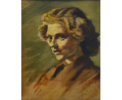 P. M. Talbot (early 20th century), "Hell has no fury" Portrait of Cristabel Pankhurst, oil on canvas, unsigned, 40 cm x 30 cm