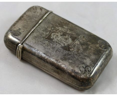 A French silver cheroot case, by Leonie Marcherat (1899 - 1907) Paris, eagles head twice control marks, of rectangular form w