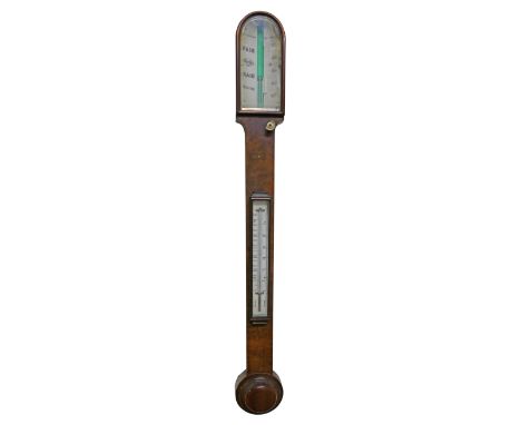 John Jackson, Scarborough - a Victorian mahogany stick barometer, with thermometer, length 93 cm.