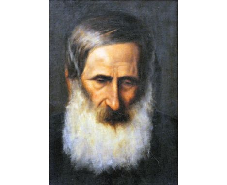 19th century continental school, portrait of a bearded man, oil on canvas, unsigned, 42 cm x 29 cm, gilt frame.