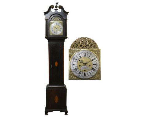 Joshua Farrer - a George III mahogany eight day longcase clock, the 11" brass dial with date aperture and silvered chapter ri