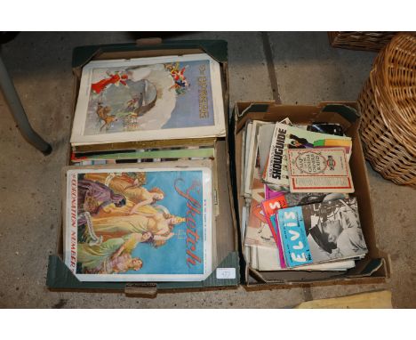 Two boxes of vintage magazines 