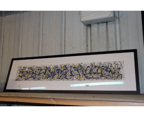 A framed and glazed Jackson Pollock screen print