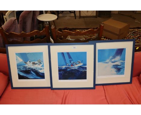 Glyn Masey, signed limited edition prints racing yacht scenes