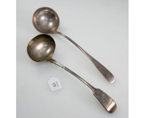 A late 18th century Scottish soup ladle, Old English pattern, Edinburgh probably 1799, mark obscure, by Alex Spence, 7oz, tog