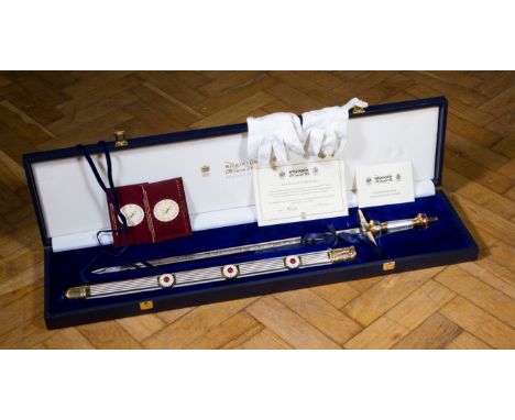 An H. M. Queen Elizabeth 1952-2002 Golden Jubilee commemorative sword, by Wilkinson Sword, No 0222, in fitted presentation ca