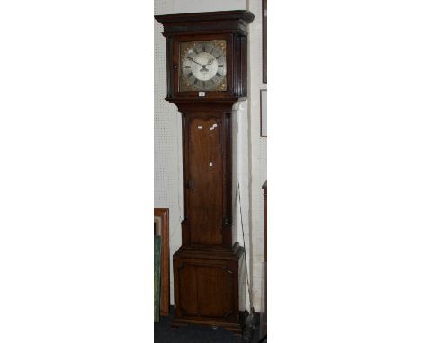 A George III mahogany crossbanded thirty-hour longcase clock, the brass faced chiming movement marked WM Rider Pool (active 1