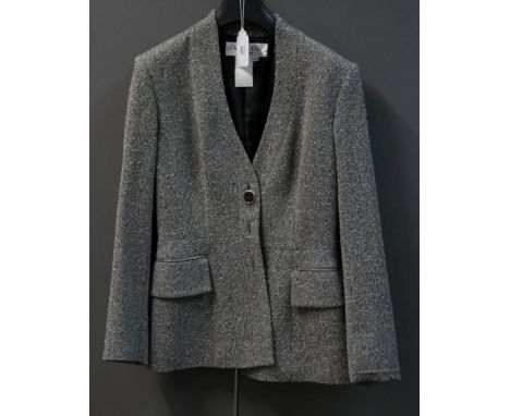 Christian Dior, a lady's wool jacket, 'V' necked herringbone pattern, with three button fastening, size 36