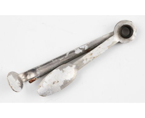 A German aluminium pipe cleaning tool with spoor attachment, engraved to end with SS emblem.