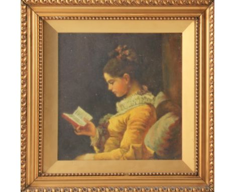 After JEAN- HONORE FRAGONARD (1732 - 1806) Framed, unsigned, 20th Century oil on board, after Fragonard's 'Young girl reading