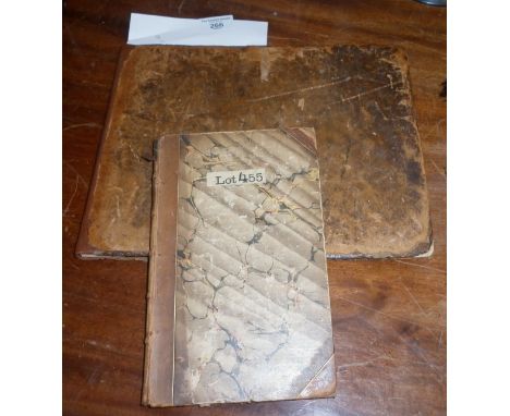 Leather bound 1797 hand notated music manuscript book of jigs, reels, marches and other music and having calligraphy title pa