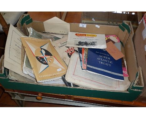 Assorted paper ephemera inc. post war Japanese military manuscript relating to aircraft, a 1949 copy of the signing of the No