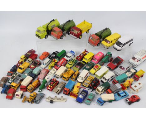 Corgi - Dinky - Matchbox - Hot Wheels - A group of approximately 70 vehicles including Ford Transit # 407, Ford D800 Tipper #