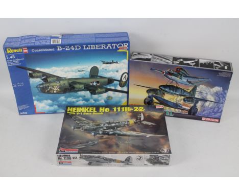 Revell - Dragon - Monogram - Three boxed 1:48 scale plastic military aircraft model kits. Lot consists of Dragon #5546 'Maste