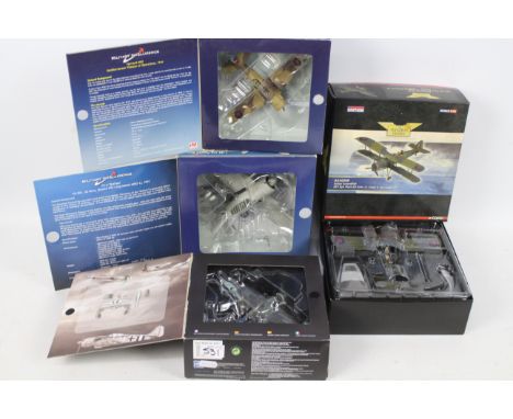 Corgi Aviation Archive - Hobby Master - Forces of Valor - Four boxed diecast model aircraft in 1:72 scale. Lot consists of Co