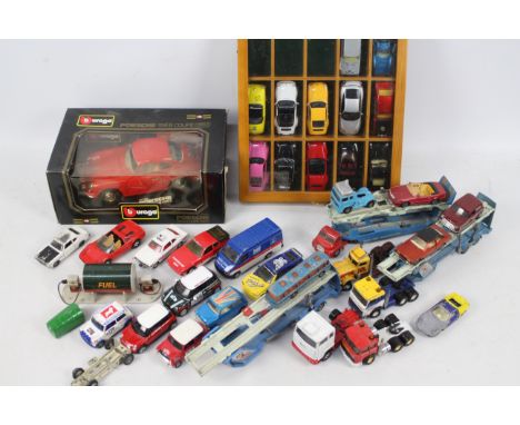 Corgi - Dinky - Bburago - A collection of 35 x vehicles including Bedford Car Transporter # 1101,  Ford Capri Rally # 213, Po