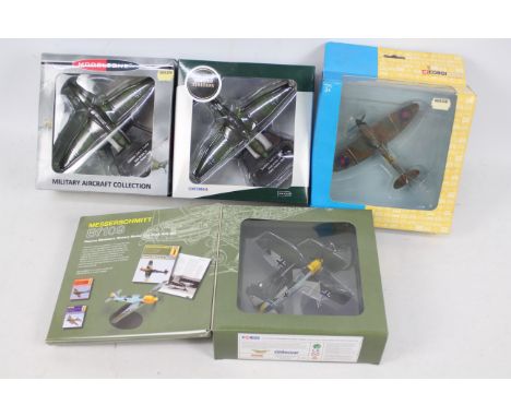 Corgi - Oxford Aviation - Four boxed 1:72 scale diecast model aircraft. Lot consists of Corgi WB99631 Spitfire MkII 'Eagle Sq