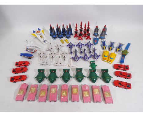 Corgi - Bandai - Matchbox - Stingray - Thunderbirds - Superman. Approx. Sixty loose Playworn to Very Good condition die cast 
