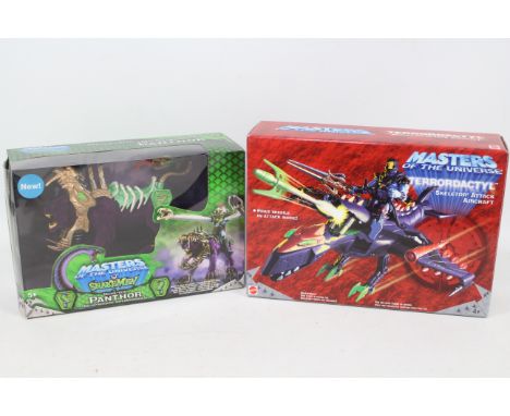 MOTU - Mattel - Snakemen - Panthor - Terrordactyl. A Boxed, Sealed Mecha-Bite-Panthor from 2003 Mattel #B4112-0718 and a Boxe