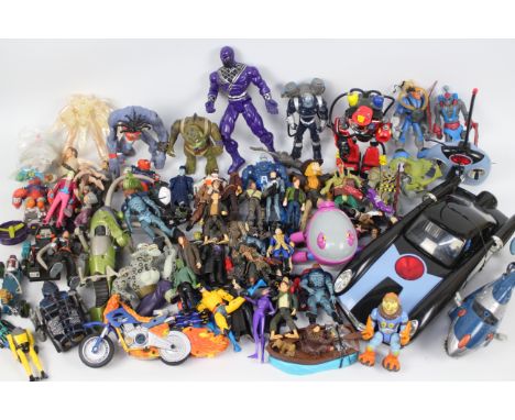 Thundercats - Jurassic Park - MOTU. A selection of 20+ vintage loose figures and vehicles to include: A 1985 Telepix 'Slithe'