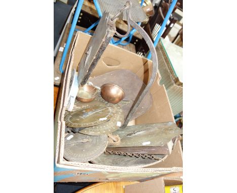 A COLLECTION OF VINTAGE SPRING BALANCES, with brass faces