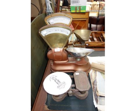 A SET OF VINTAGE AVERY SHOP COUNTER SCALES, and two similar (3)