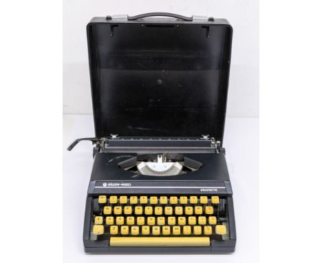 Eric's Office: a vintage Silver-Reed Silverette portable manual typewriter, in case