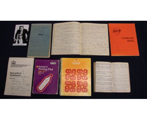 Manuscript Jokes. Memo book with Eric Morecambe's handwritten ideas for jokes, 1950s; an exercise book with ideas for gags at