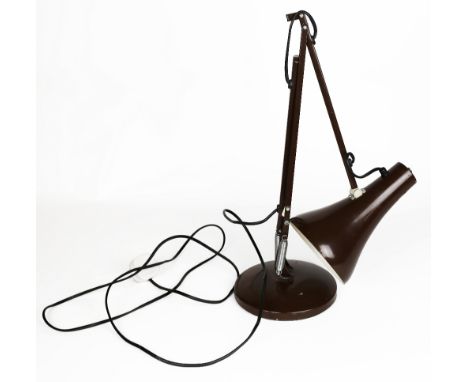 A 1970s Retro adjustable desk lamp with green shade&nbsp;