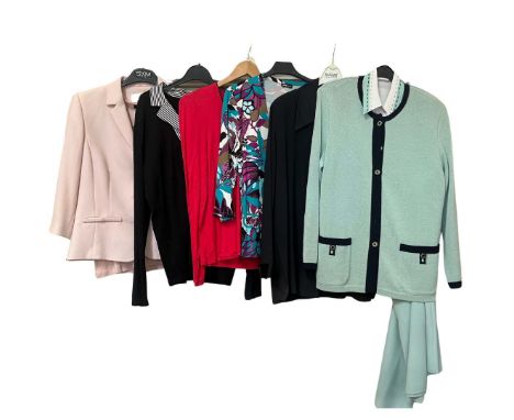 A large mixed collection of vintage fashions to include skirts, blouses, trousers and knitwear from various brands including 