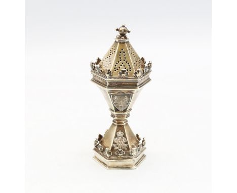 A Victorian Commemorative silver salt commissioned by The Worshipful Company of Salters for HM Queen Victoria's Diamond Jubil