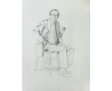 Richard Stone (b.1951) pencil sketch for portrait of Eric Morecambe limited edition 1/30 lithograph. 39.5 x 50cm signed on th
