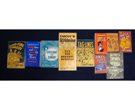 Ten joke-books with highlighted (or "lifted") gags and annotations by Eric Morecambe, a Harpo Marx biography ["Eric's favouri