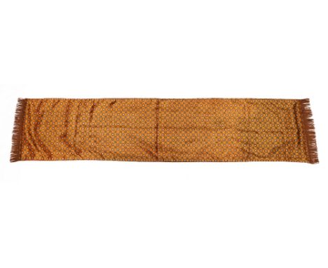 A vintage Scottish pure Lochmarl wool and paisley silk scarf, bronze and brown palette&nbsp;