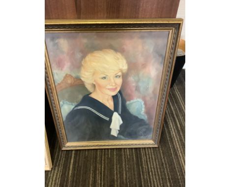 Joan: a box framed shard of glass with presentation inscription to Joan from Lady Taverner's in recognition for her work, dat