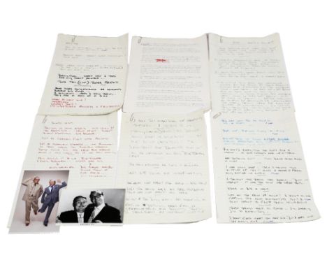 Ten manuscript sketch &amp; joke ideas, some used on television &amp; Christmas shows, handwritten by Eric Morecambe, togethe