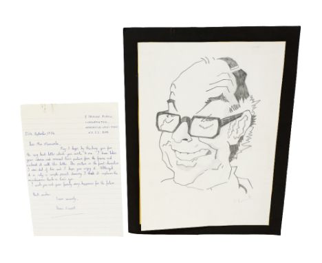 Kevin Vincent (20th Century) Caricature portrait of Eric Morecambe pencil, 30 x 21cm signed lower right; unframed with accomp