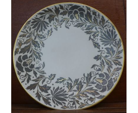 A Charlotte Rhead 37cm charger, TL 99G pattern, with gilding