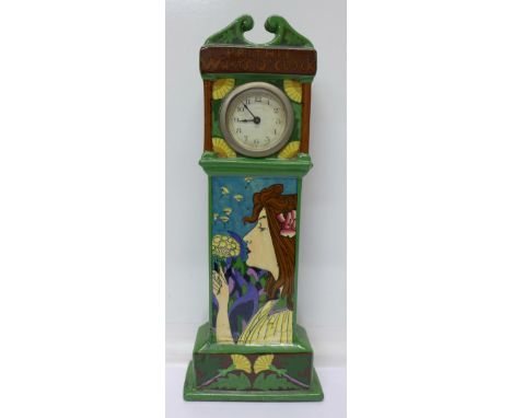 A Foley Intarsio miniature longcase clock