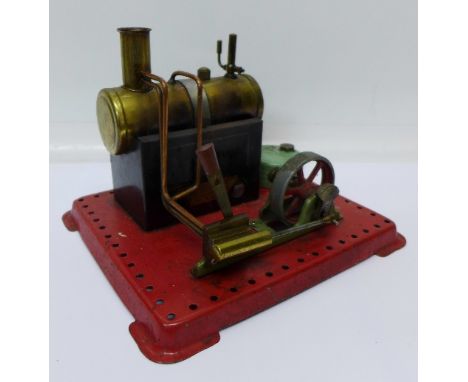 A Mamod static steam engine