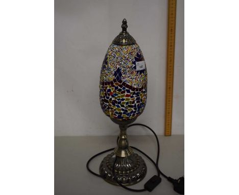 Modern table lamp with mozaic type shade