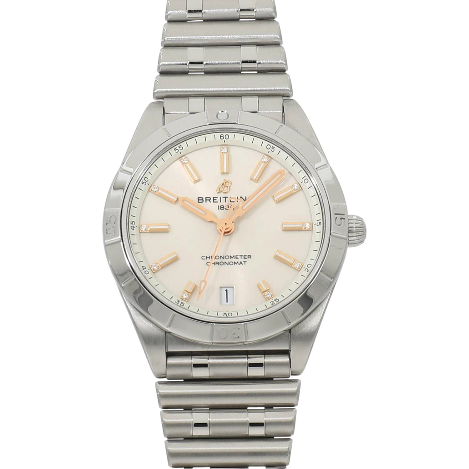 2022 [USED] BREITLING CHTONOMAT AUTOMATIC 36 A10380101A2A1 SILVER_11P DIAMOND Watch Ref: A10380101A2
