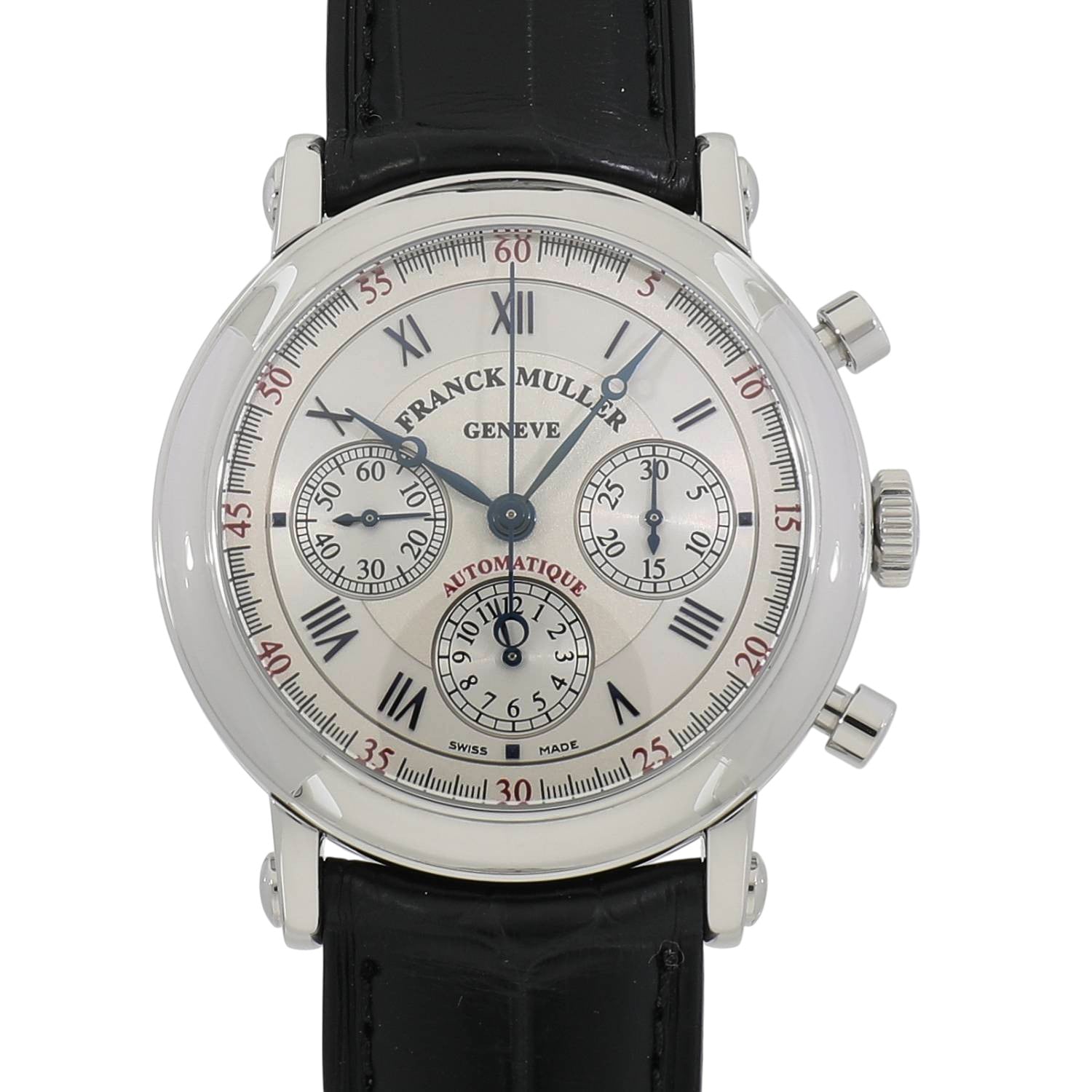 2007 [USED] FRANCK MULLER ROUND CHRONOGRAPH AUTOMATIC 7002 SILVER Watch Ref: 7002